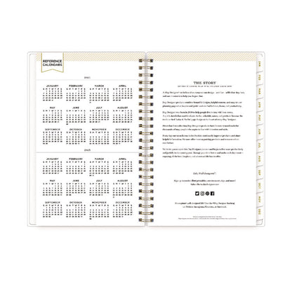 Day Designer Tile Weekly/Monthly Planner, Geometric Artwork, 8 x 5, Blue/White Cover, 12-Month (Jan to Dec): 2026