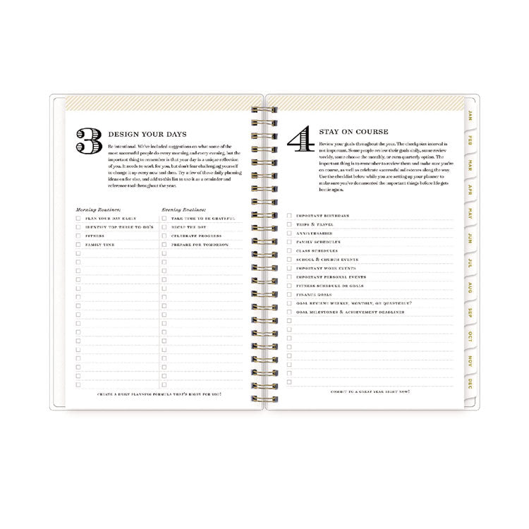 Day Designer Tile Weekly/Monthly Planner, Geometric Artwork, 8 x 5, Blue/White Cover, 12-Month (Jan to Dec): 2026