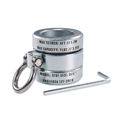 Squids 3791 Sleever/Connecting Bar Lock Collar with Tool Attachment Point, 7 lb Max Working Capacity, 0.75" Long, Silver