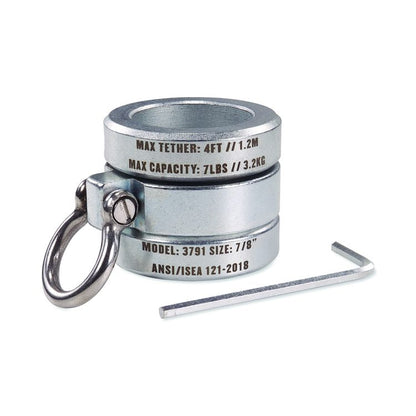 Squids 3791 Sleever/Connecting Bar Lock Collar with Tool Attachment Point, 7 lb Max Working Capacity, 0.87" Long, Silver
