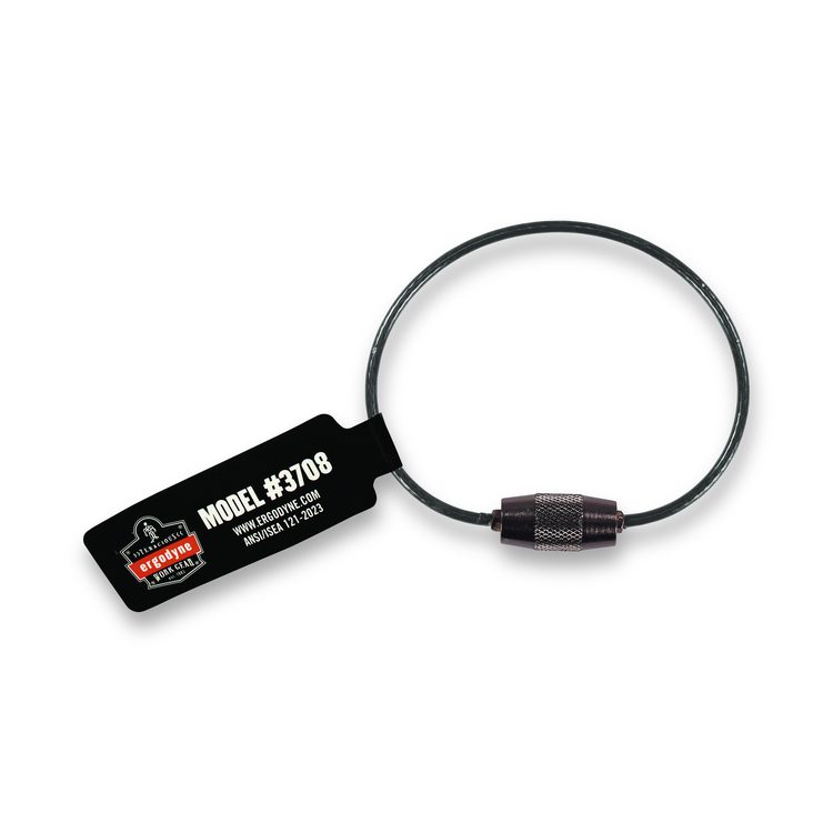 Squids 3708 Wire Tool Attachment w/Screw Gate Tool Tail, 3 lb Max Working Capacity, 6" Long, Black, 6/Pack
