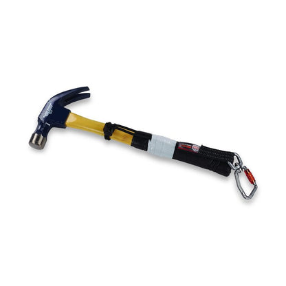 Squids 3714 Elastic Tool Tail Lanyard w/Carabiner and Cinch Loop, 10 lb Max Working Capacity, 15" Long, Black, 3/Pack