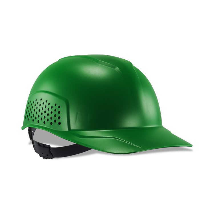 Skullerz 8951 Vented Hard Shell Bump Cap, Short Front Brim, One Size Fits Most (6.13 to 8), Green