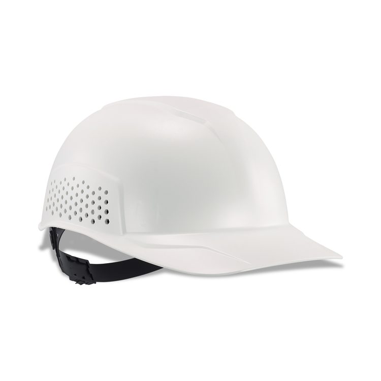 Skullerz 8951 Vented Hard Shell Bump Cap, Short Front Brim, One Size Fits Most (6.13 to 8), White