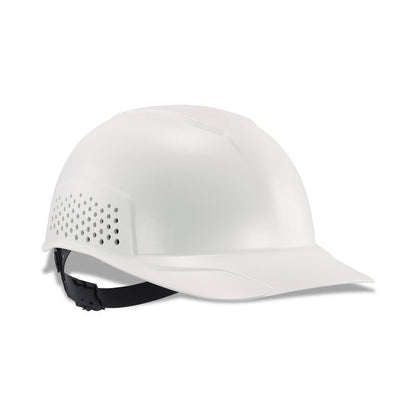 Skullerz 8951 Vented Hard Shell Bump Cap, Short Front Brim, One Size Fits Most (6.13 to 8), White