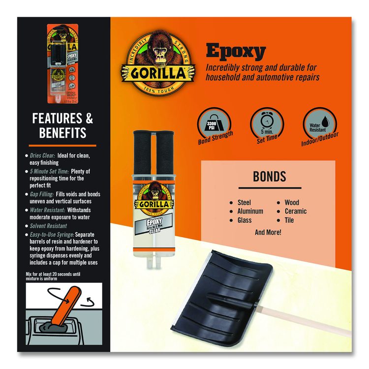 Epoxy, 0.85 oz, Dries Clear
