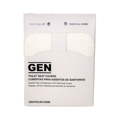Quarter-Fold Toilet Seat Covers, 14.17 x 16.73, White, 5,000/Carton
