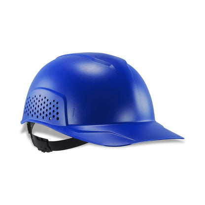 Skullerz 8951 Vented Hard Shell Bump Cap, Short Front Brim, One Size Fits Most (6.13 to 8), Blue