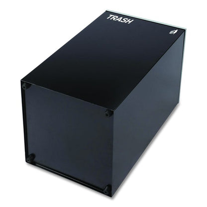 29 Gallon Trash/Recycling Cans, Steel, Blue Cans/Bottles Recycling with Circle Lid, Black Trash Can with Square Lid