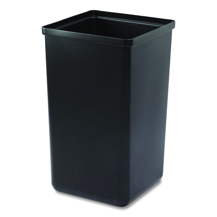 29 Gallon Trash/Recycling Cans, Steel, Green Recycling Can with Square Lid, Black Trash Can with Square Lid
