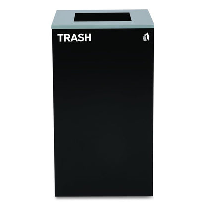 29 Gallon Trash/Recycling Cans, Steel, Blue Recycling Can, Green Recycling Can, Black Trash Can with Square Lids