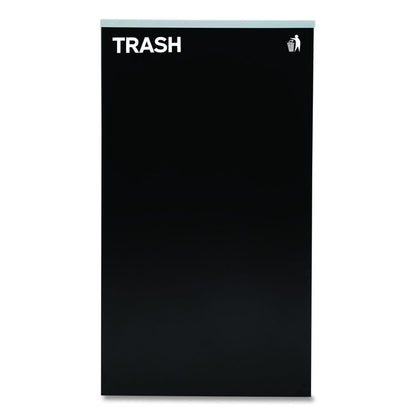 29 Gallon Trash/Recycling Cans, Steel, Blue Cans/Bottles Recycling Can w/Mixed Lid, Green Compost and Black Trash w/Sq Lid