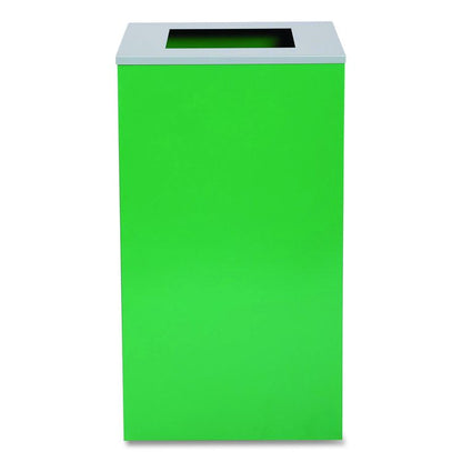 29 Gallon Trash/Recycling Cans, Steel, Green Can with Square Lid