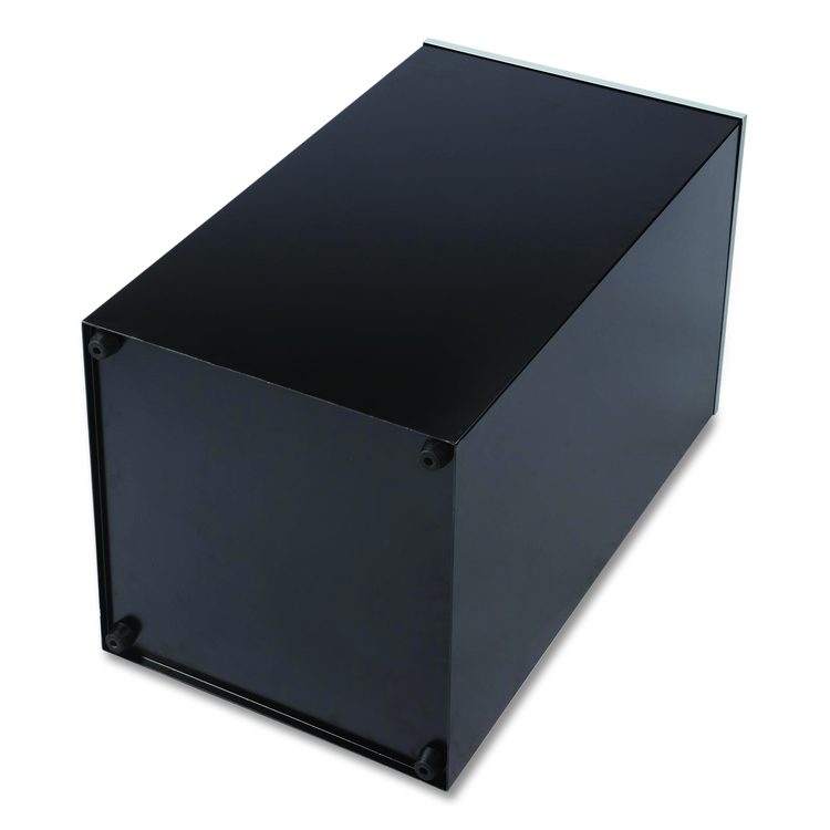 29 Gallon Trash/Recycling Cans, Steel, Black Can with Square Lid