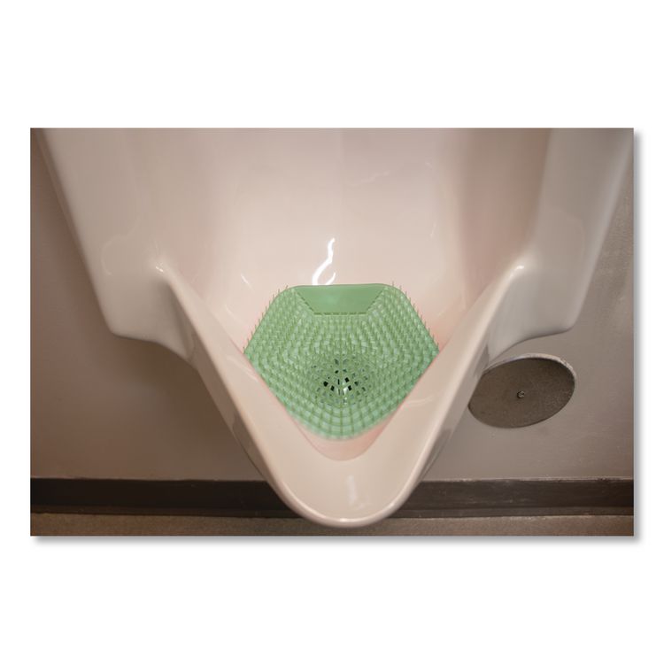 Anti-Splash Urinal Screen, Cucumber Twist Scent, Green, 0.11 oz, 10/Box
