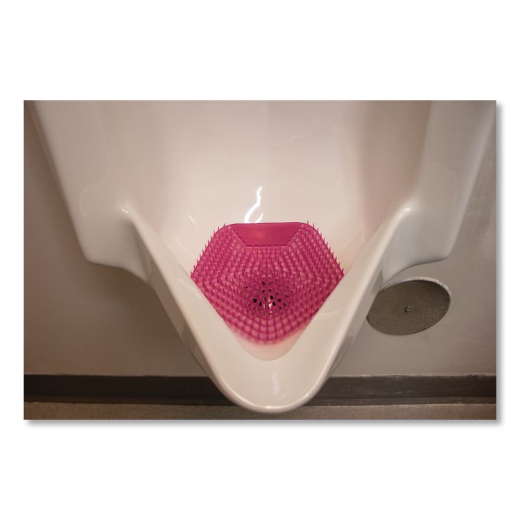 Anti-Splash Urinal Screen, Apple Cinnamon Scent, Red, 0.11 oz, 10/Box