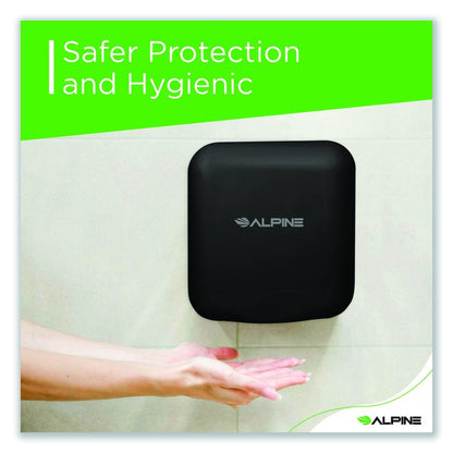 Hemlock Commercial Automatic 120V Hand Dryer, 6.69 x 11.41 x 12.31, Black