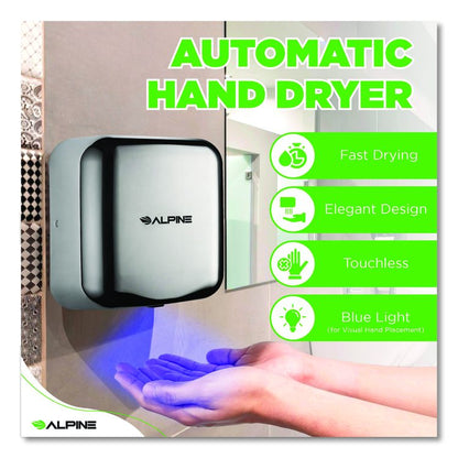 Hemlock Commercial Automatic 120V Hand Dryer, 6.68 x 11.41 x 12.31, Chrome