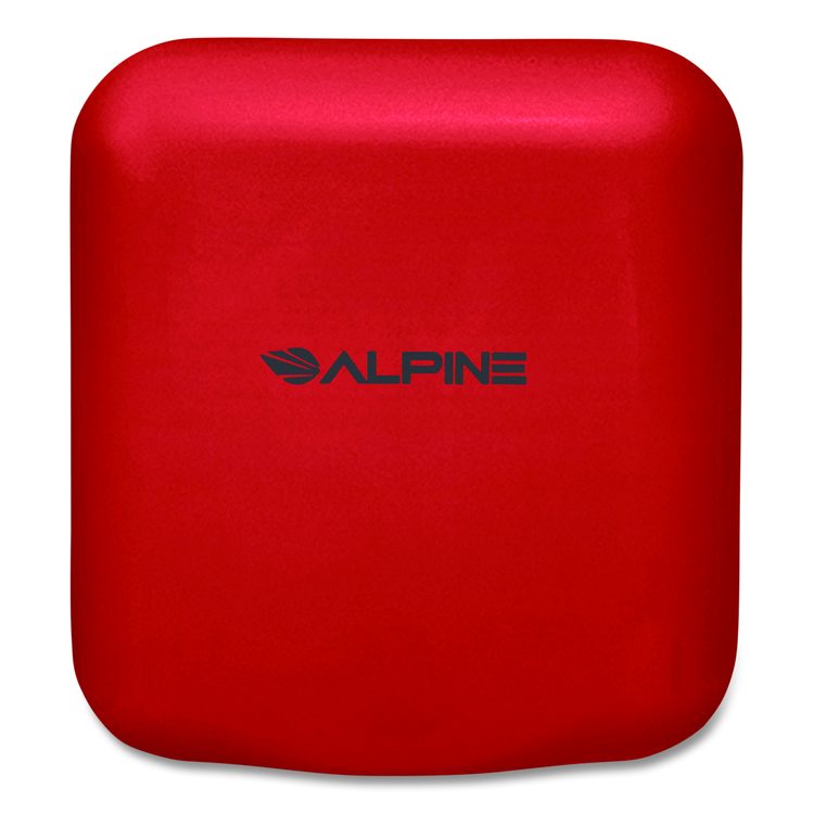 Hemlock Commercial Automatic 120V Hand Dryer, 6.68 x 11.41 x 12.31, Red