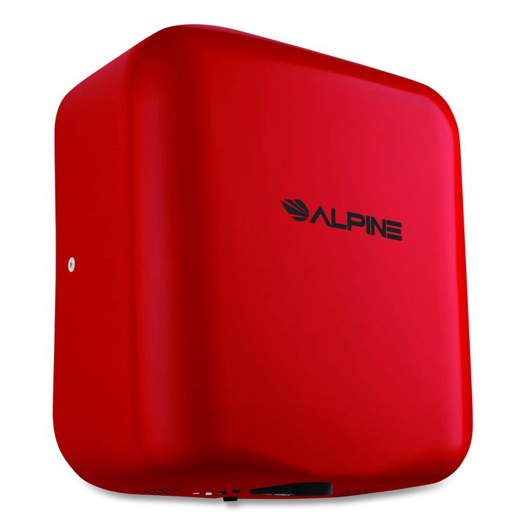 Hemlock Commercial Automatic 120V Hand Dryer, 6.68 x 11.41 x 12.31, Red