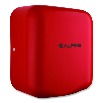 Hemlock Commercial Automatic 120V Hand Dryer, 6.68 x 11.41 x 12.31, Red