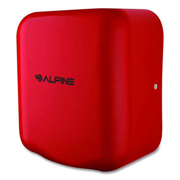Hemlock Commercial Automatic 120V Hand Dryer, 6.68 x 11.41 x 12.31, Red