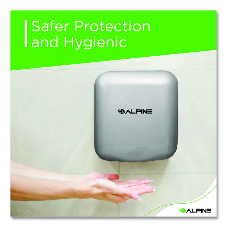 Hemlock Commercial Automatic 120V Hand Dryer, 6.68 x 11.41 x 12.31, Chrome