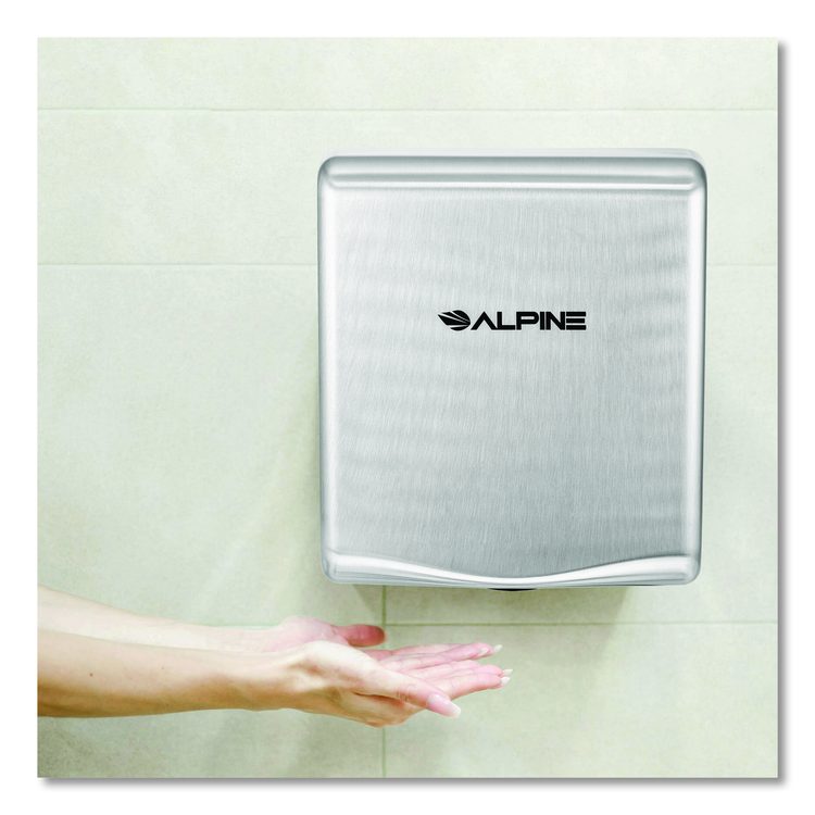 Willow Commercial 120V Automatic Hand Dryer, 3.93 x 11.25 x 12.63, Silver