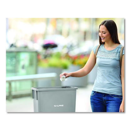 Slim 23 Gallon Indoor Trash Can, Plastic, Gray