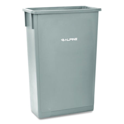 Slim 23 Gallon Indoor Trash Can, Plastic, Gray