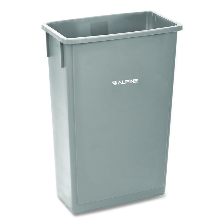 Slim 23 Gallon Indoor Trash Can, Plastic, Gray