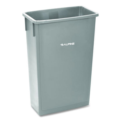 Slim 23 Gallon Indoor Trash Can, Plastic, Gray