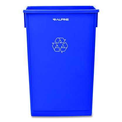 Slim 23 Gallon Recycling Bin, Plastic, Blue