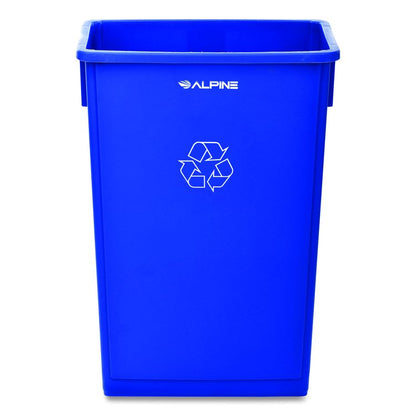 Slim 23 Gallon Recycling Bin, Plastic, Blue