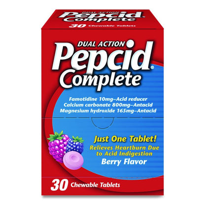 Complete Dual-Action Antacid, Berry Flavor, 30/Box
