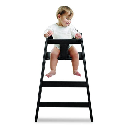 Wooden Stackable High Chair, Supports Up to 50 lb, 29.02" h, Espresso