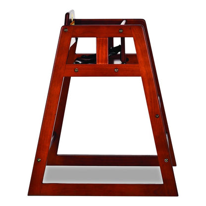 Wooden Stackable High Chair, Supports Up to 50 lb, 29.02" h, Mahogany