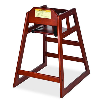 Wooden Stackable High Chair, Supports Up to 50 lb, 29.02" h, Mahogany