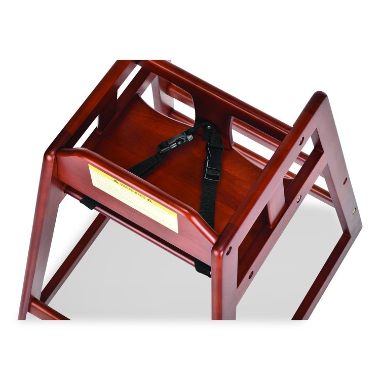 Wooden Stackable High Chair, Supports Up to 50 lb, 29.02" h, Mahogany
