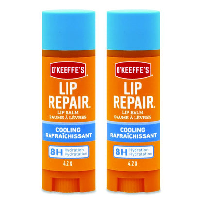 Lip Repair Cooling Lip Balm, 0.15 oz Stick, 2/Pack