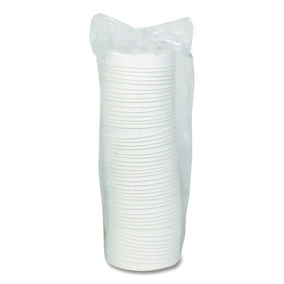 EarthChoice PFAS-Free Compostable Soup Cup Lid, For 8 oz to 16 oz Soup Cups, 4" Diameter, White, Sugarcane, 500/Carton