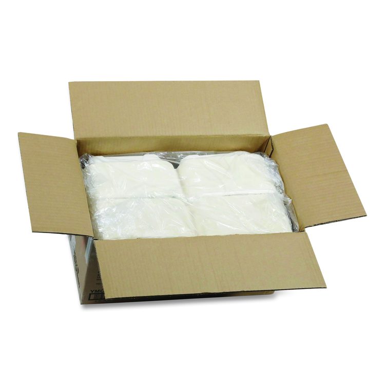EarthChoice PFAS Free Compostable Hinged Lid Container, 9 x 9 x 3.5, White, Sugarcane, 150/Carton