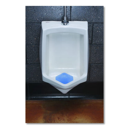 Wave 3D Urinal Deodorizer, Cotton Blossom Scent, Blue, 10/Box, 6 Boxes/Carton