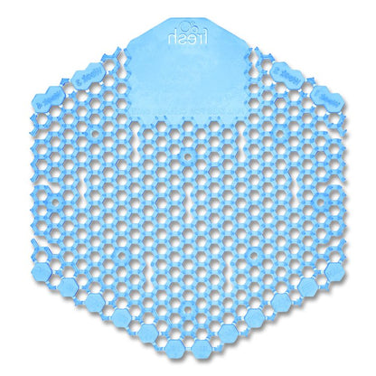 Wave 3D Urinal Deodorizer, Cotton Blossom Scent, Blue, 10/Box, 6 Boxes/Carton