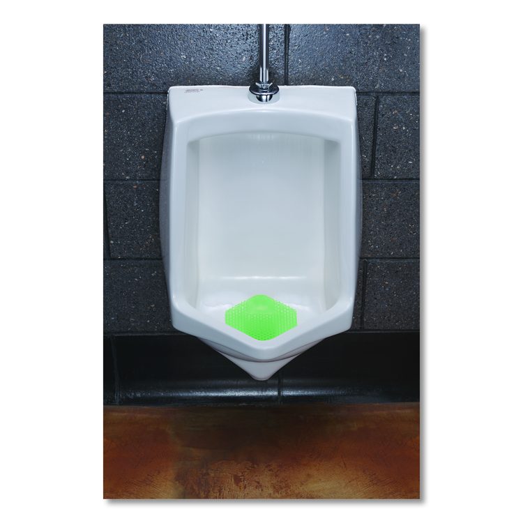 Wave 3D Urinal Deodorizer, Cucumber Melon Scent, Green, 10/Box
