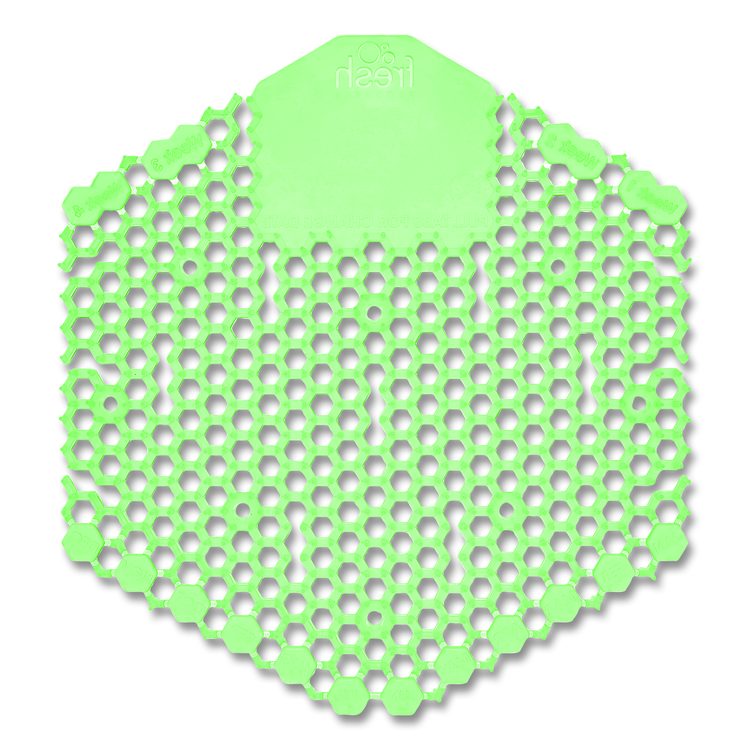 Wave 3D Urinal Deodorizer, Cucumber Melon Scent, Green, 10/Box