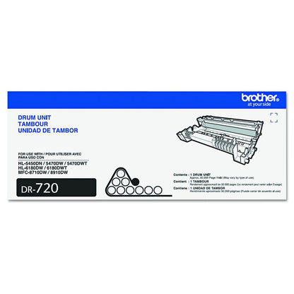 DR720 Drum Unit, 30,000 Page-Yield, Black
