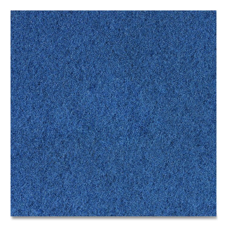 Scrubbing Floor Pads, 13" Diameter, Blue, 5/Carton