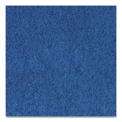 Scrubbing Floor Pads, 13" Diameter, Blue, 5/Carton
