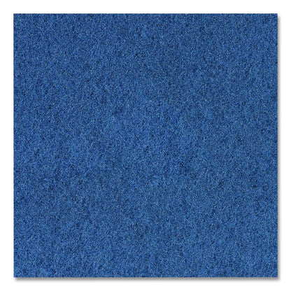 Scrubbing Floor Pads, 14" Diameter, Blue, 5/Carton